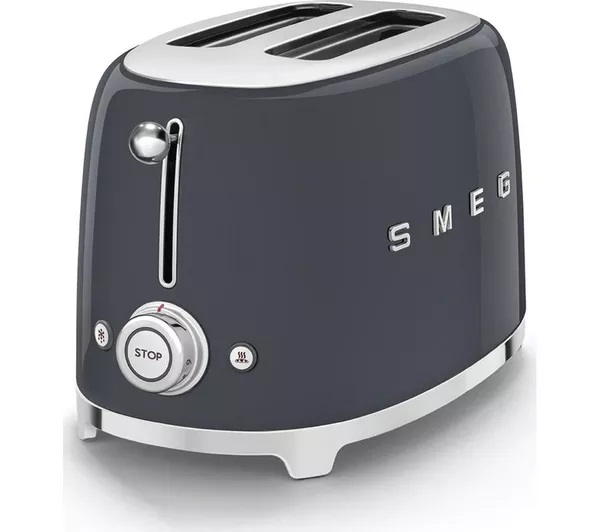 Smeg TSF01GRUK Two Slice Toaster Slate Grey